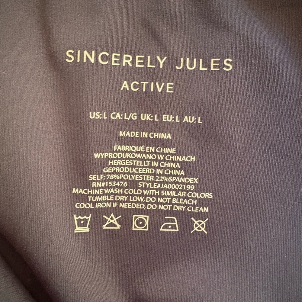 Sincerely Jules Active navy blue white Trim Tennis Golf top & Skort set Large - Picture 9 of 9